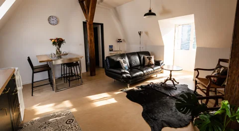 Salon et espace repas — Gîte 4 personnes